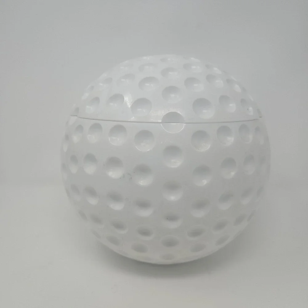 Vintage Mario Luca Giusti Golfball‎ MCM White Lucite Ice Chest Bucket Itailian
